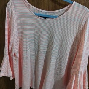 Striped Orange Women's Top